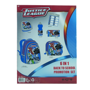 ست 6 در 1 کوله پشتی 40 سانتی Justice League مدل Promotion Items 6 in 1 - Justice League _کوله پشتی